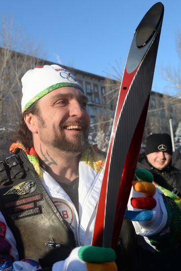 Olympic torch relay. Volgograd