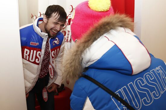 Russian Olympic skeleton team's gear