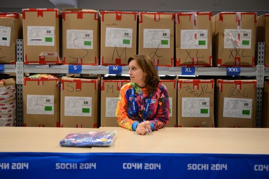 Outfit of Olympic volunteers in Sochi