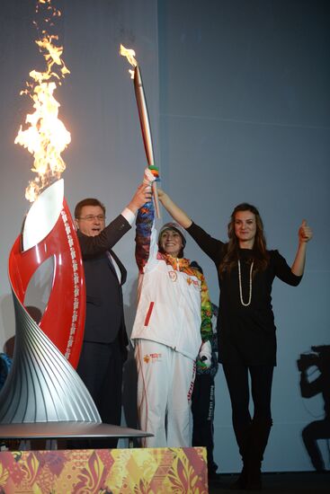 Olympic torch relay. Volgograd