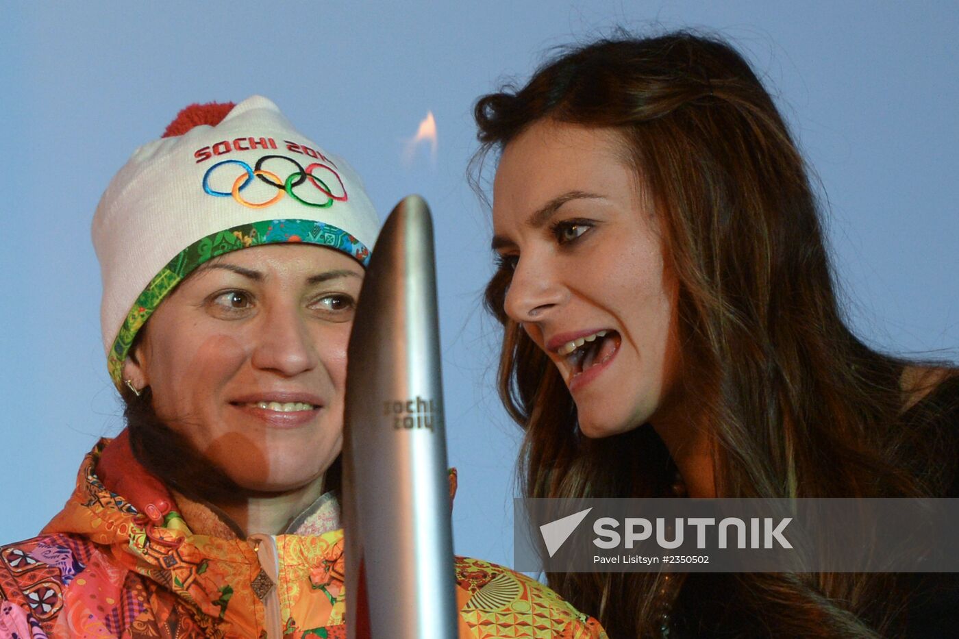 Olympic torch relay. Volgograd