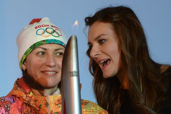 Olympic torch relay. Volgograd
