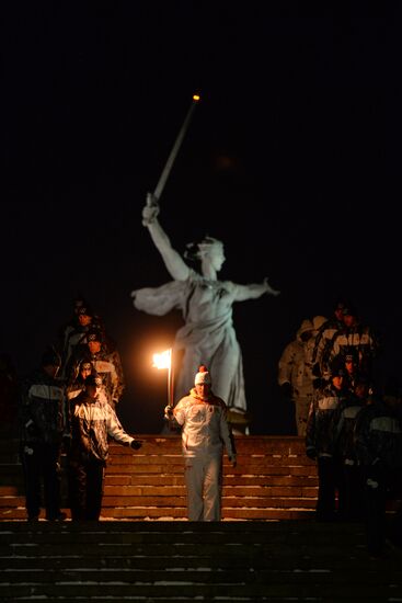 Olympic torch relay. Volgograd
