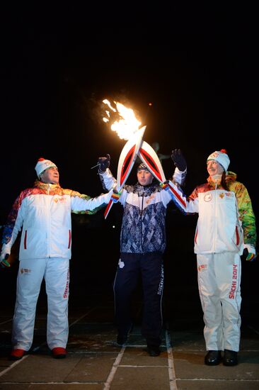 Olympic torch relay. Volgograd