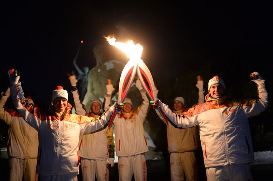 Olympic torch relay. Volgograd