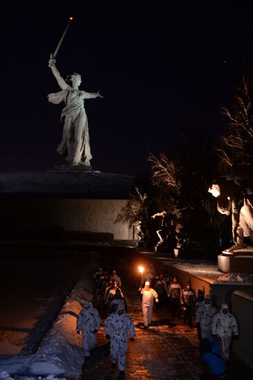 Olympic torch relay. Volgograd
