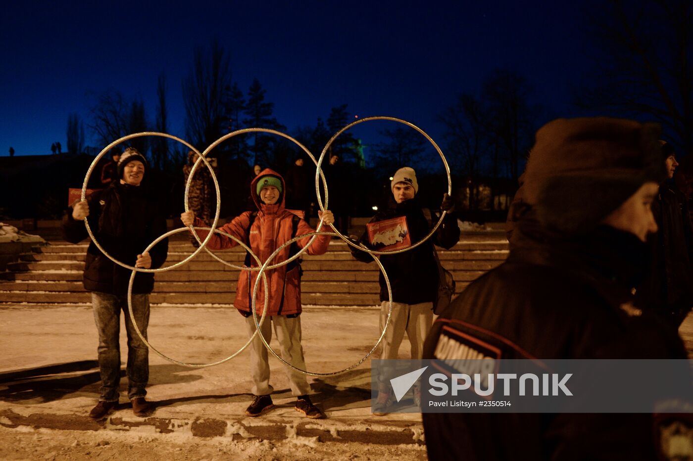 Olympic torch relay. Volgograd
