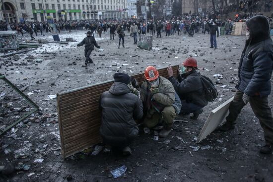 Mass riots in Kiev