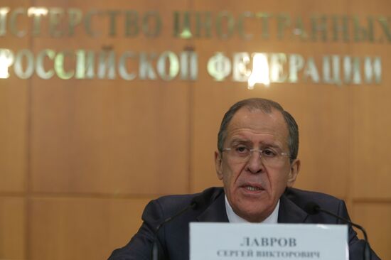 Russian Foreign Minister Lavrov gives news conference
