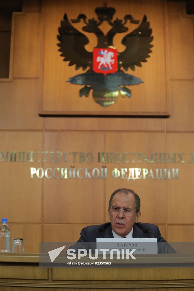 Russian Foreign Minister Lavrov gives news conference