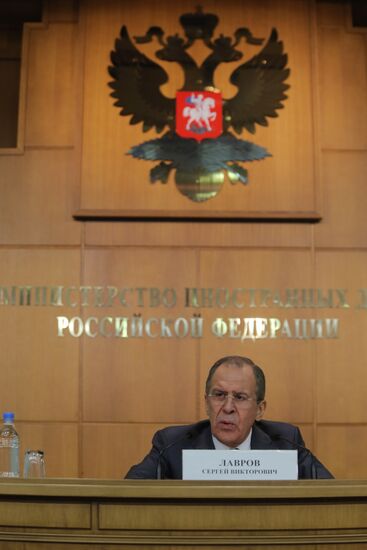 Russian Foreign Minister Lavrov gives news conference