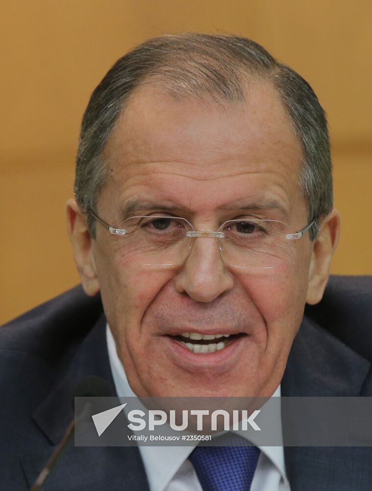 Russian Foreign Minister Lavrov gives news conference
