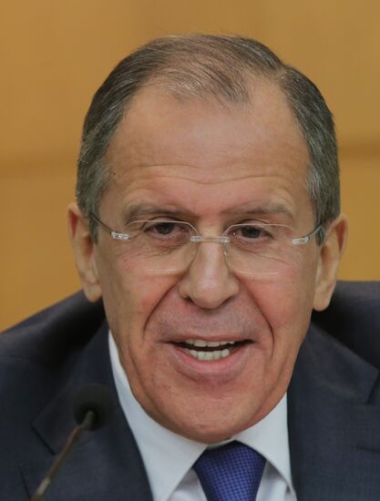 Russian Foreign Minister Lavrov gives news conference