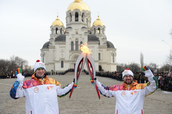Olympic torch relay. Rostov