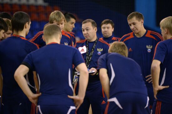 Russian national futsal team holds training session