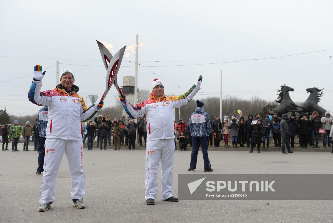 Sochi 2014 Olympic torch relay. Rostov Region
