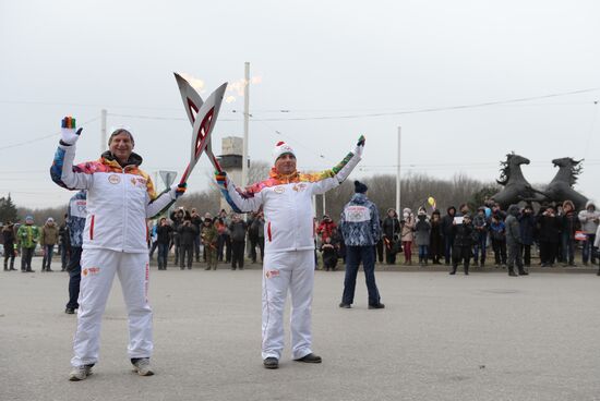 Sochi 2014 Olympic torch relay. Rostov Region