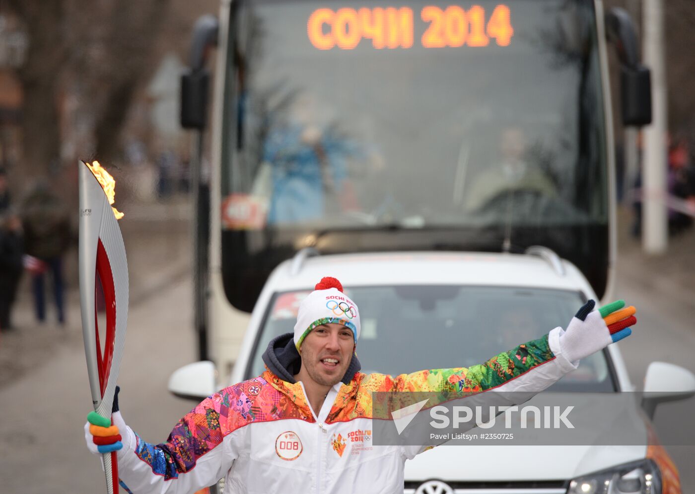 Sochi 2014 Olympic torch relay. Rostov Region