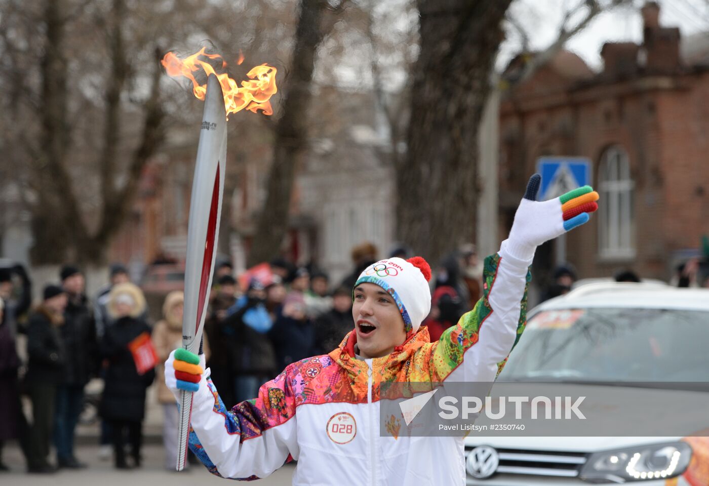Sochi 2014 Olympic torch relay. Rostov Region