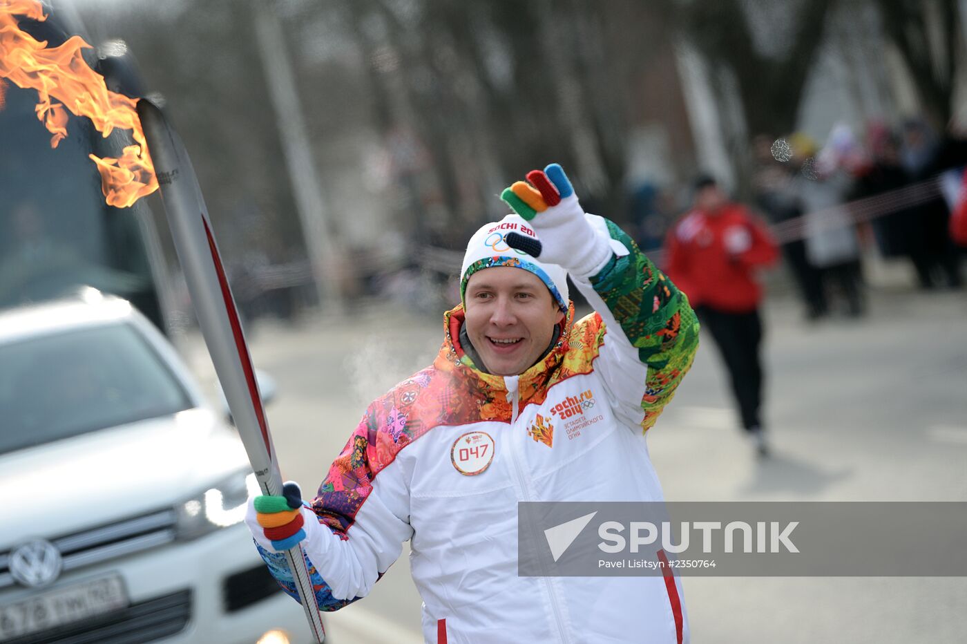 Sochi 2014 Olympic torch relay. Rostov Region
