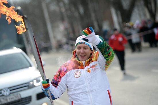 Sochi 2014 Olympic torch relay. Rostov Region
