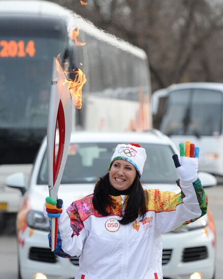 Olympic torch relay. Rostov Region