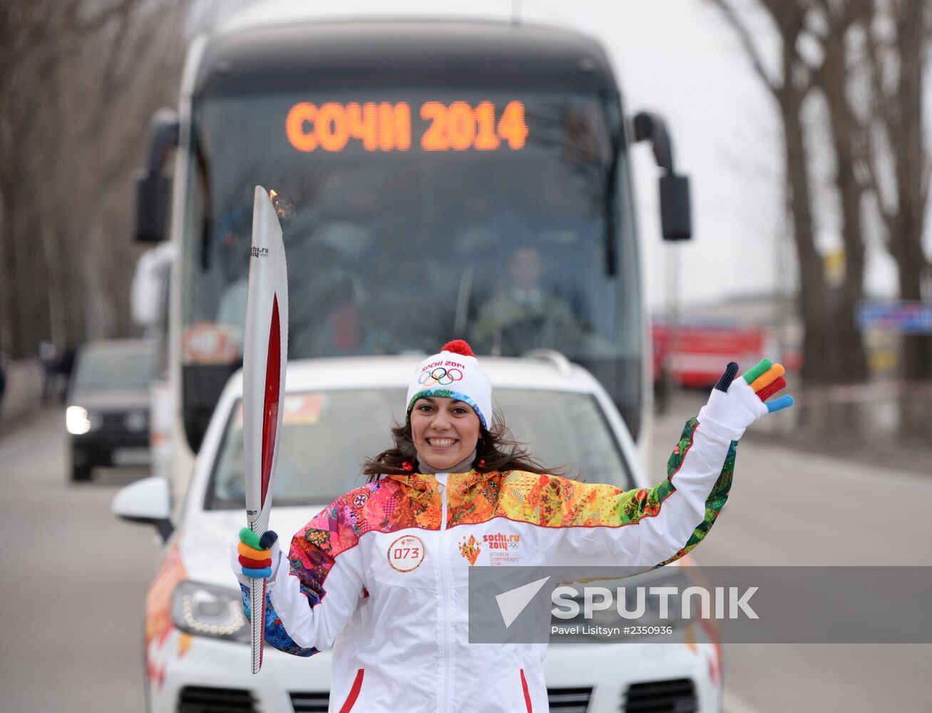 Sochi 2014 Olympic torch relay. Rostov Region