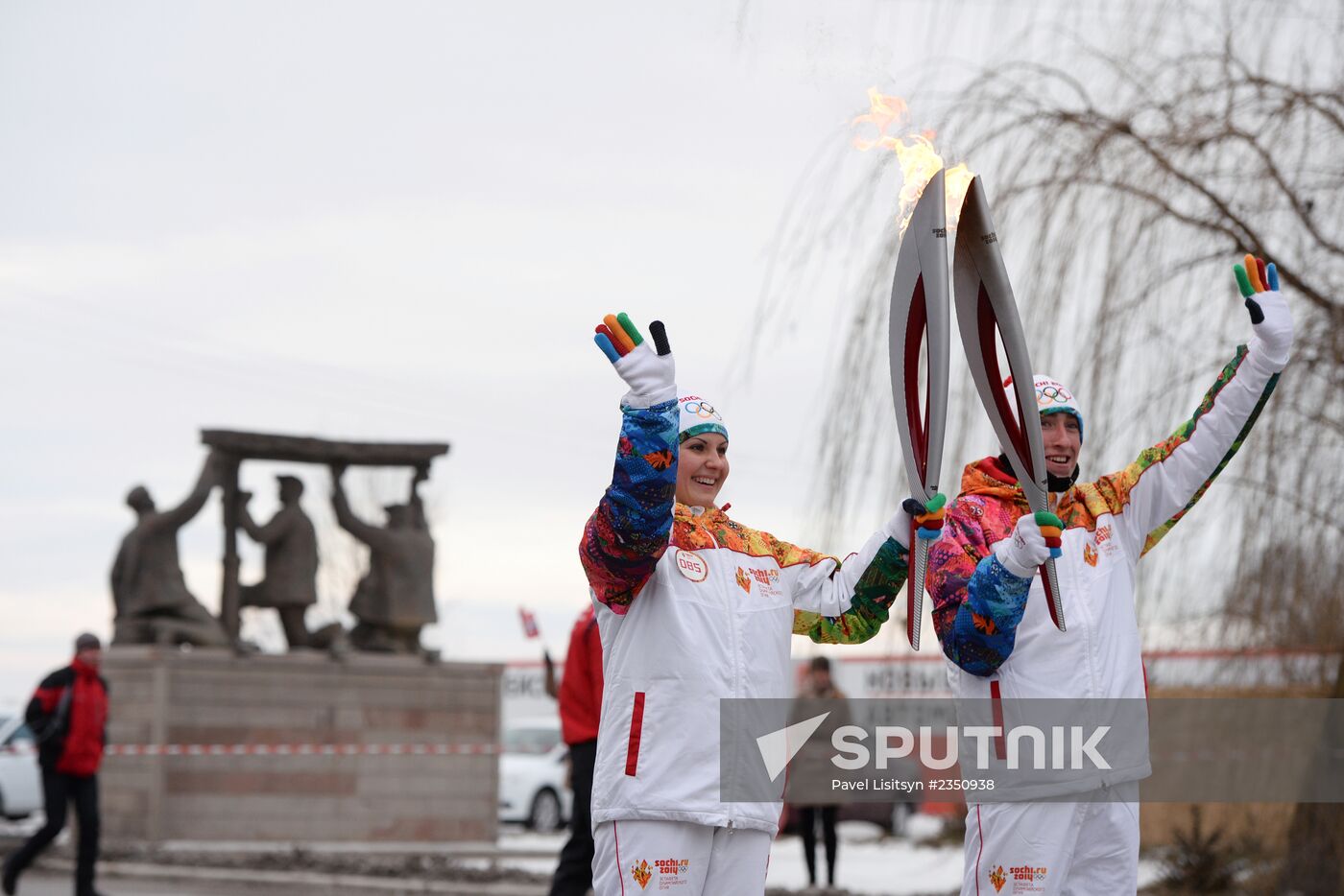 Sochi 2014 Olympic torch relay. Rostov Region