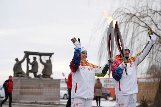 Sochi 2014 Olympic torch relay. Rostov Region