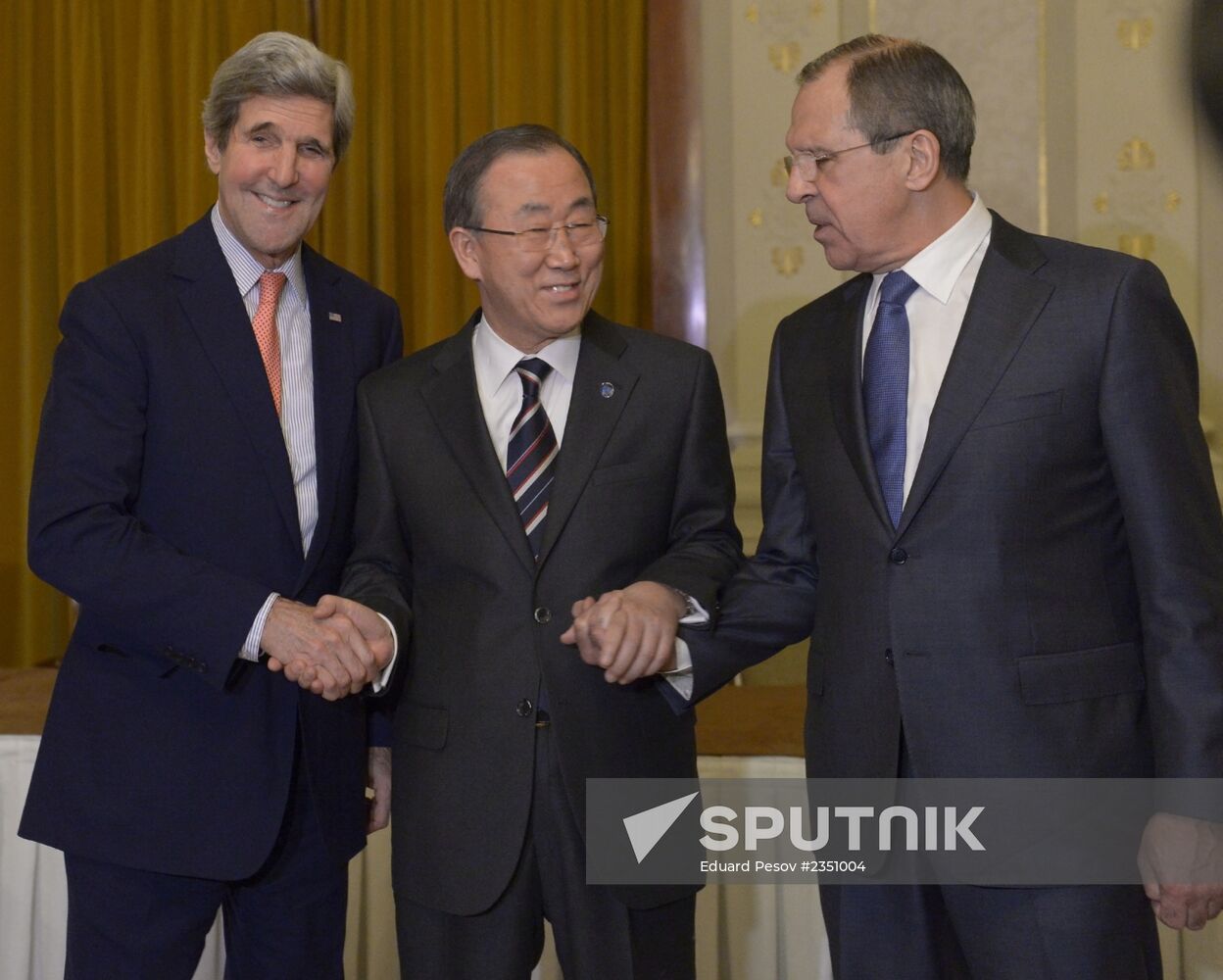 Sergey Lavrov meets with John Kerry, Ban Ki-Moon, Lakhdar Brahimi