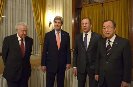 Sergey Lavrov meets with John Kerry, Ban Ki-Moon, Lakhdar Brahimi