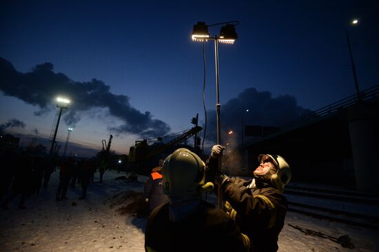 Construction pile breaks tunnel on Moscow Metro green line
