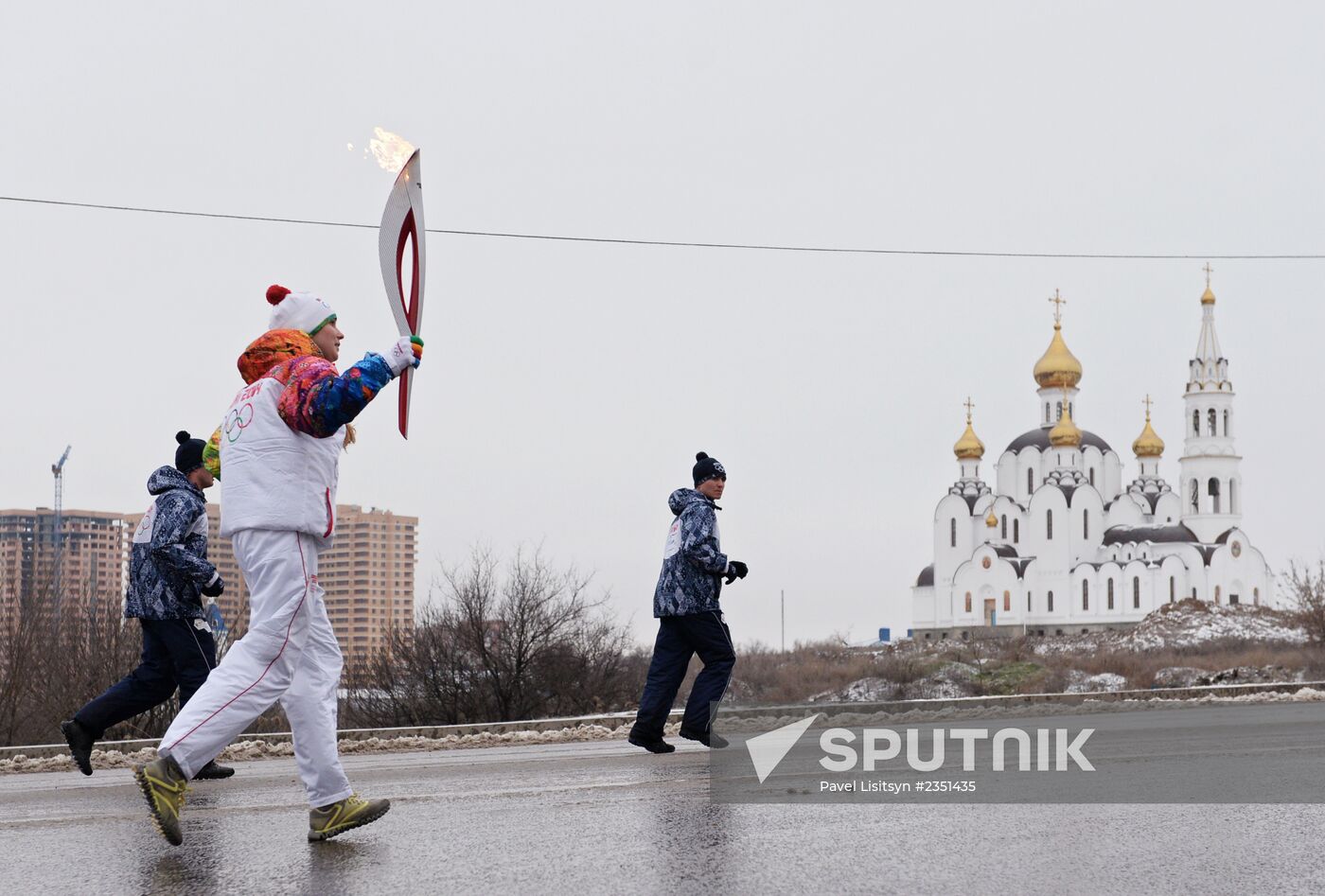 Olympic torch relay. Rostov-on-Don