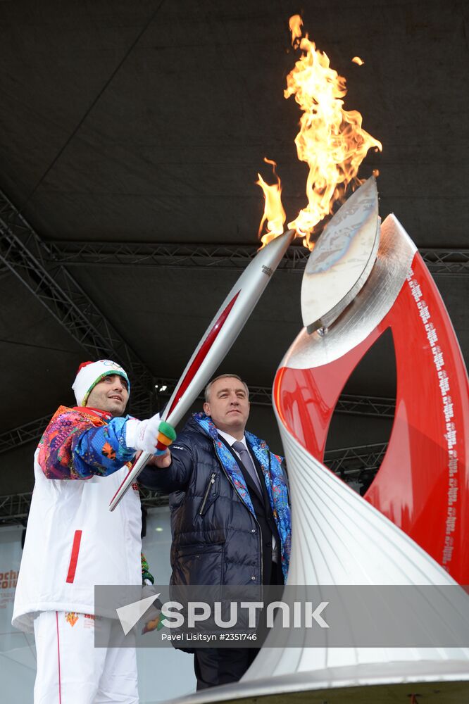 Olympic torch relay. Pyatigorsk