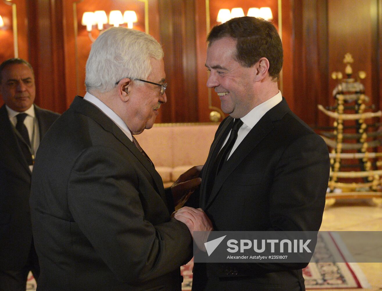 Dmitry Medvedev meets with Mahmoud Abbas