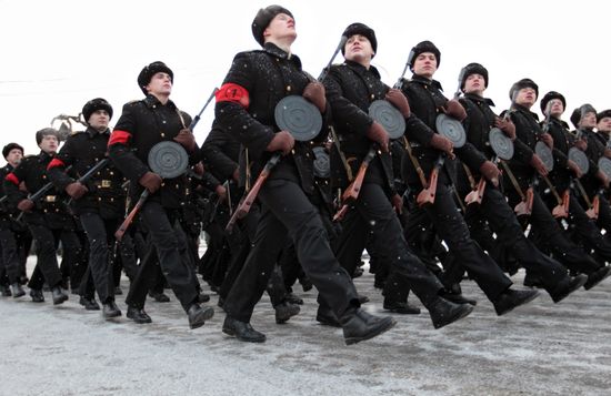 Final rehearsal of parade marking 70th anniversary of lifting of Siege of Leningrad