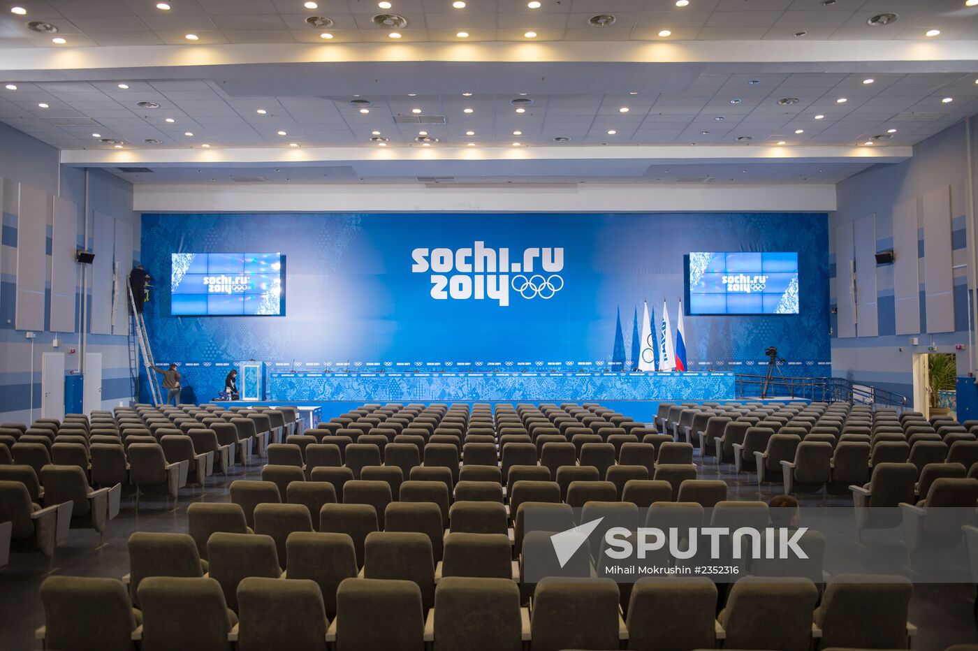 Around-the-clock work starts at main press center of Sochi Olympics