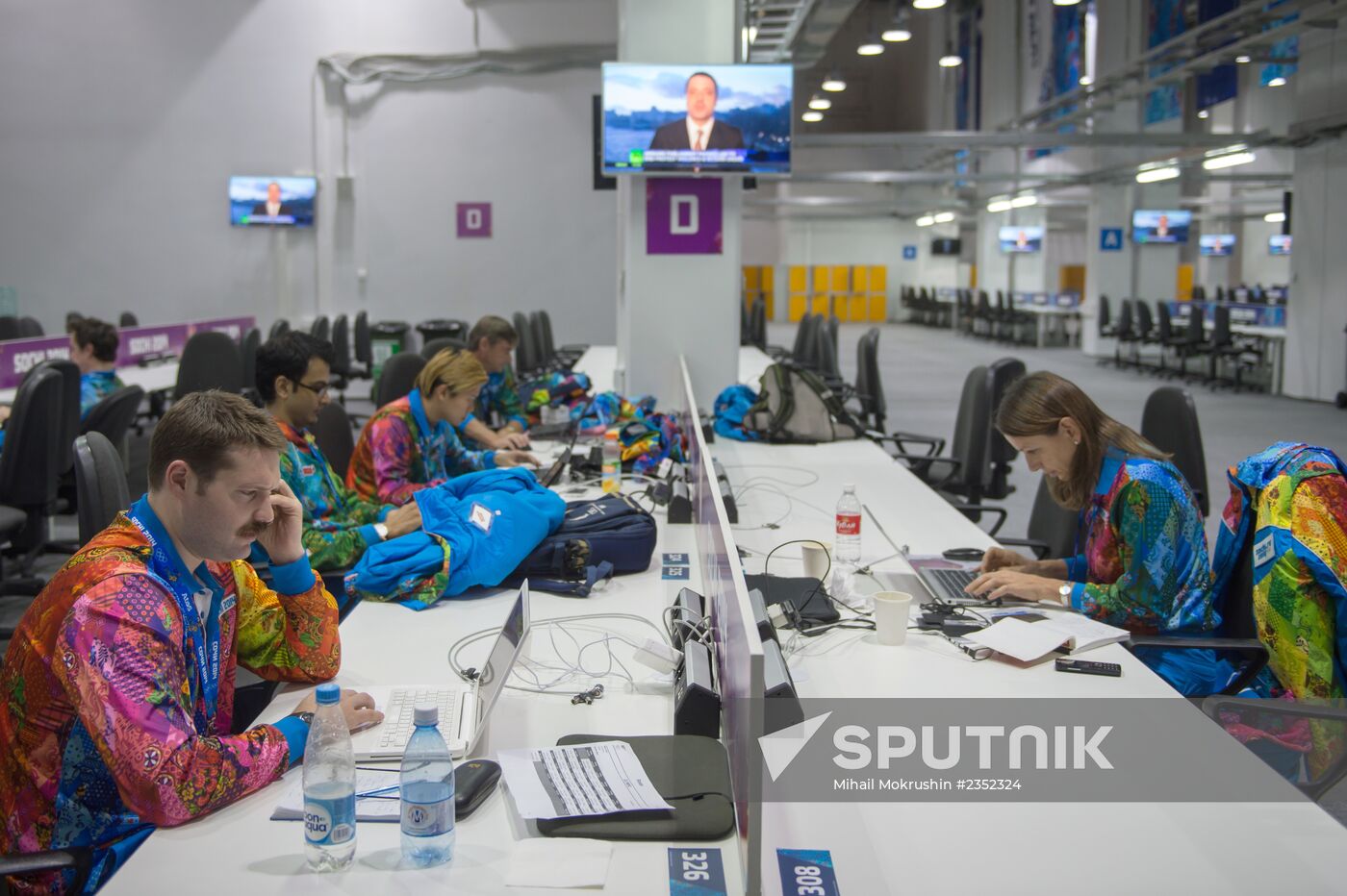 Around-the-clock work starts at main press center of Sochi Olympics