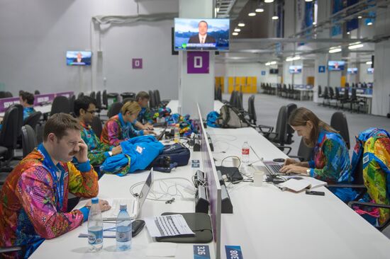 Around-the-clock work starts at main press center of Sochi Olympics