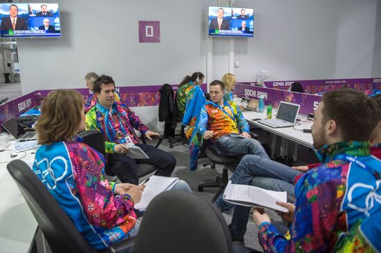 Around-the-clock work starts at main press center of Sochi Olympics