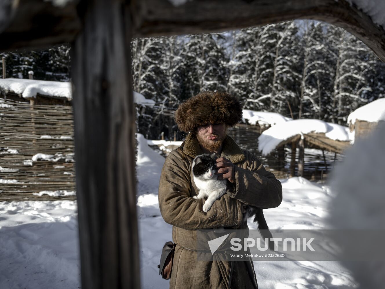 Hermit Pavel Sapozhnikov during "Alone in the Past" project