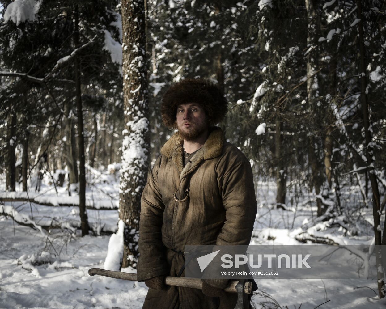 Hermit Pavel Sapozhnikov during "Alone in the Past" project