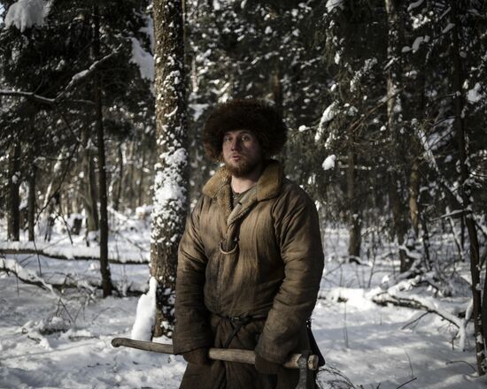 Hermit Pavel Sapozhnikov during "Alone in the Past" project