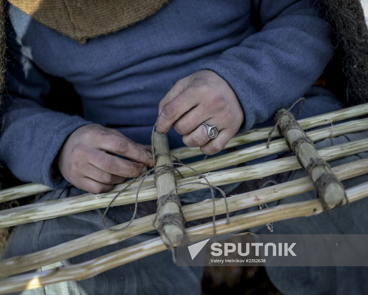 Hermit Pavel Sapozhnikov during "Alone in the Past" project