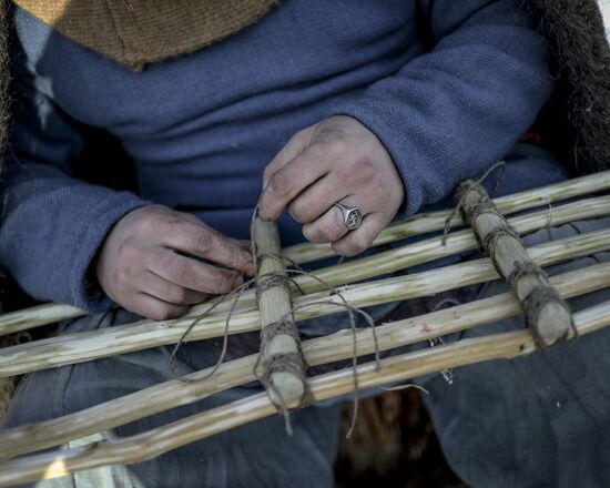 Hermit Pavel Sapozhnikov during "Alone in the Past" project