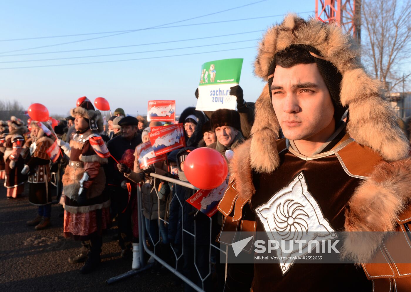 Sochi 2014 Olympic torch relay. Republic of Kalmykia