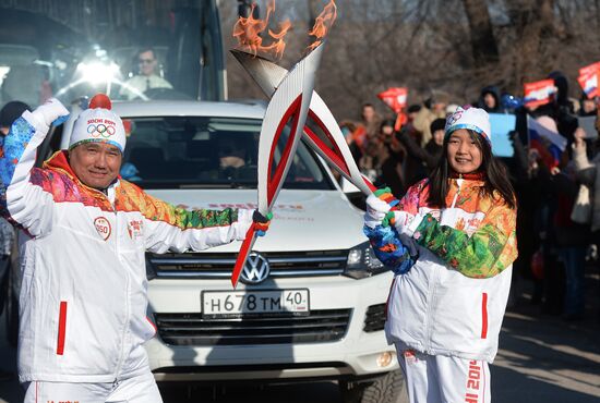 Olympic Torch Relay. Republic of Kalmykia