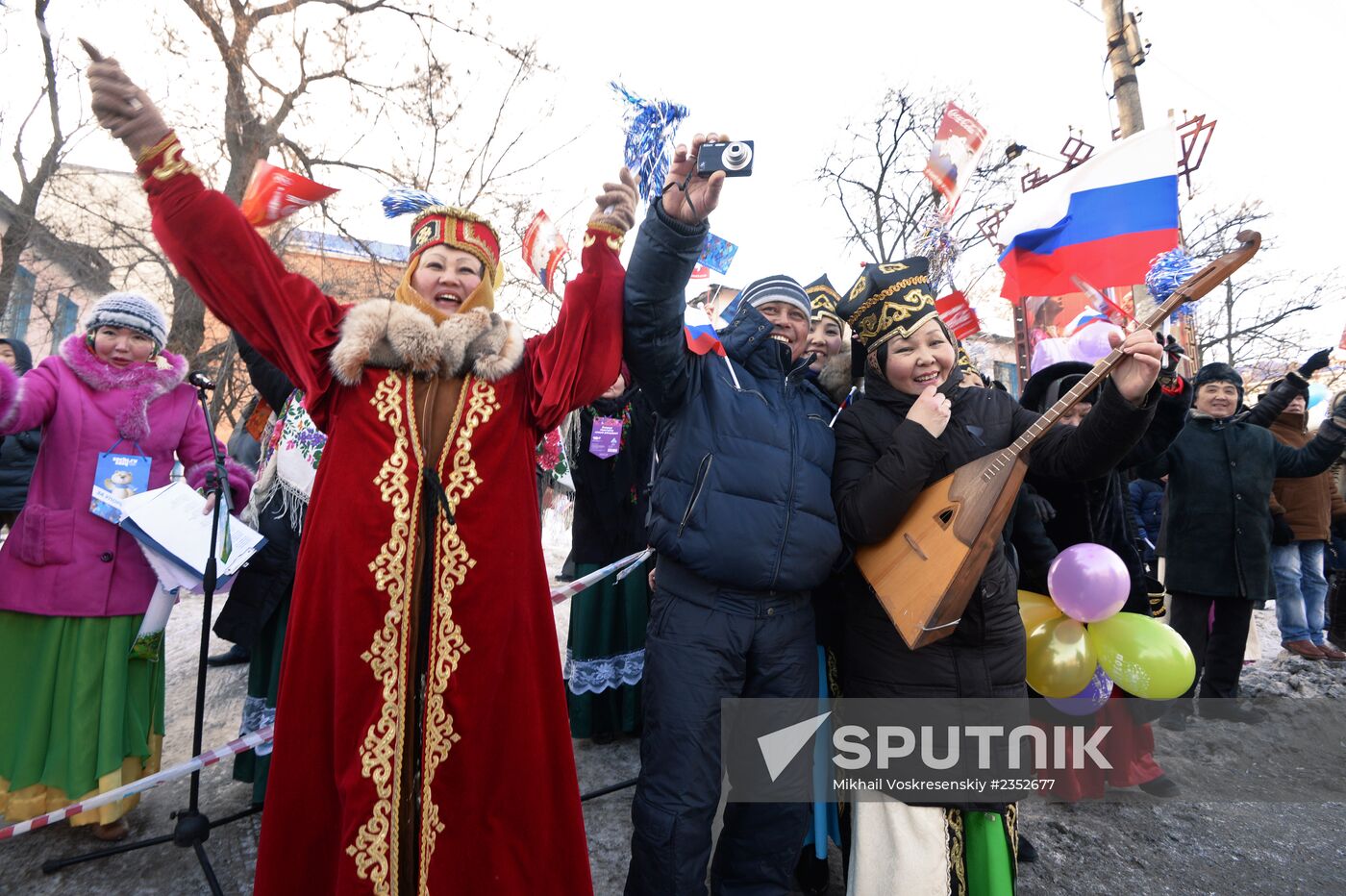 Sochi 2014 Olympic torch relay. Republic of Kalmykia