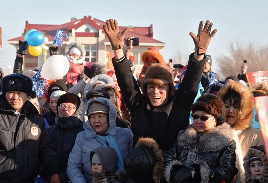 Olympic Torch Relay. Republic of Kalmykia