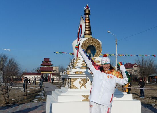 Olympic Torch Relay. Republic of Kalmykia